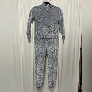 More Than Magic Gray Snow Leopard Pajama Onesie Jumper